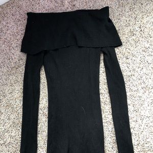 Long sleeve off the shoulder sweater